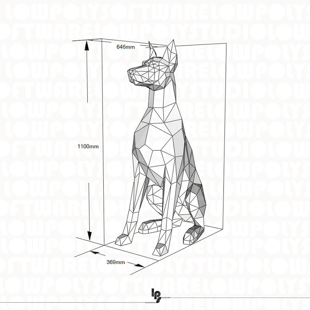 Sitting Doberman Rivet