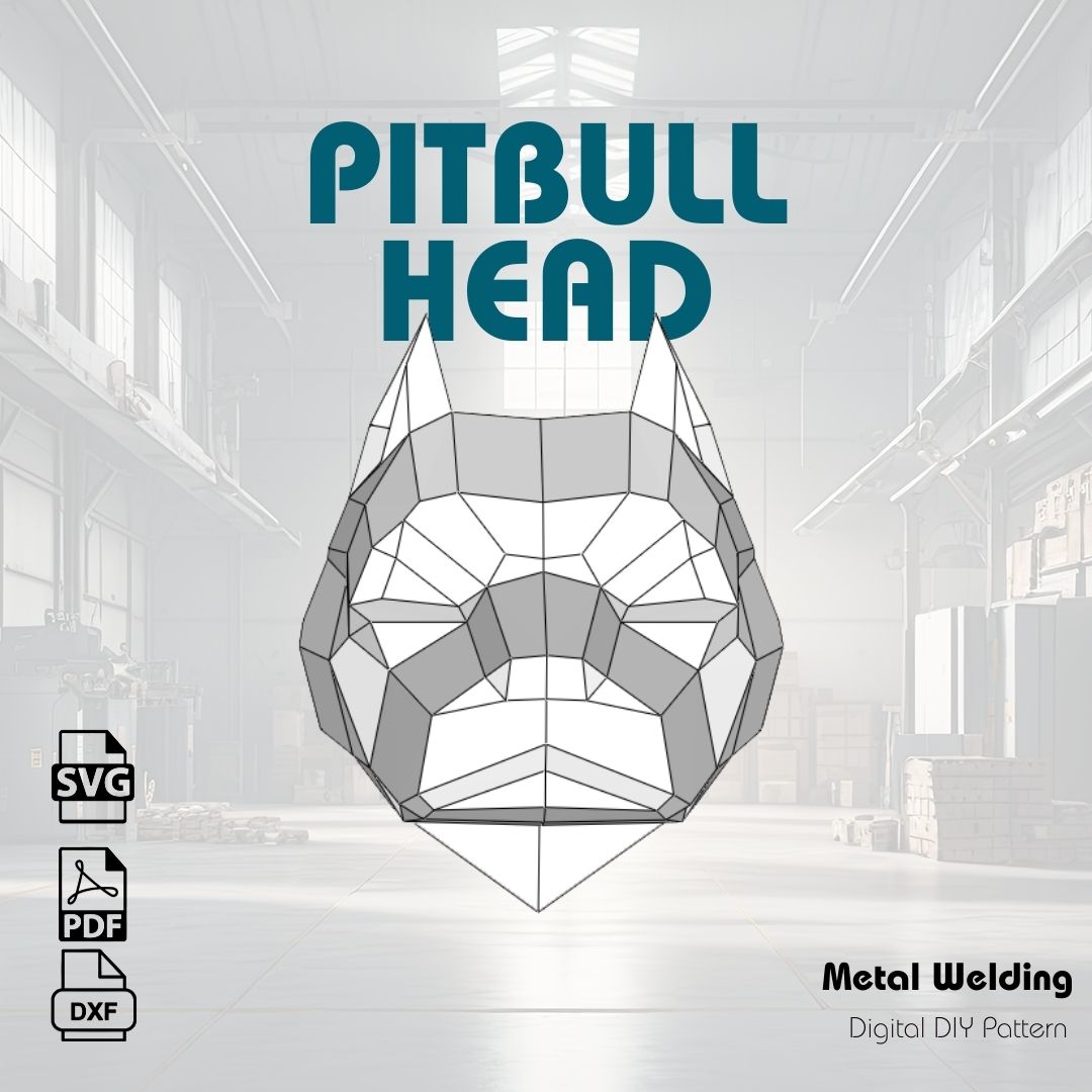 Cabeza de pitbull soldada